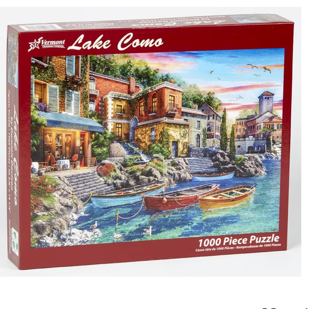 Vermont Christmas Company Lake Como Jigsaw Puzzle 1000 Piece